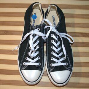 Converse Mens Size 11 Wo Sz 13 All Star Chuck Taylor Low Top Black & White Shoes